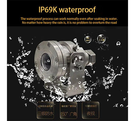 4K CCTV Patlama Karşıtı Balık Gözü PTZ Kamera Kamyon için Paslanmaz Çelik Dahili MIC Starlight IR