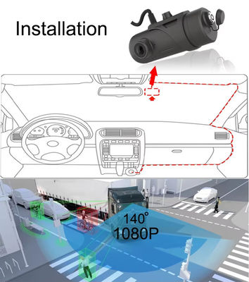 2MP 4G WIFI Uzaktan İzleyici Mini Motor Bisikleti için Mini Çift Masaüstü Kamera DVR GPS ADAS DMS BSD ile